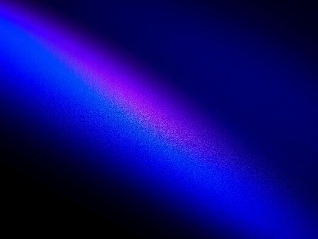 Curved coated surface shifting between cobalt blue and violet undertones