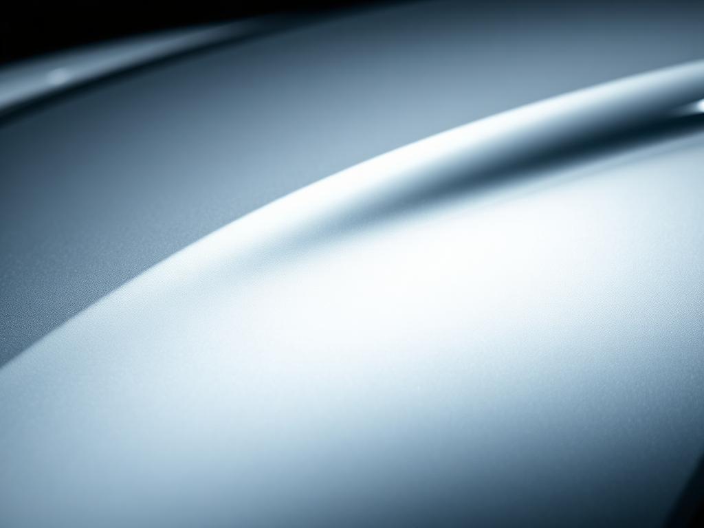 Sculpted metallic surface with pale silver-blue highlights